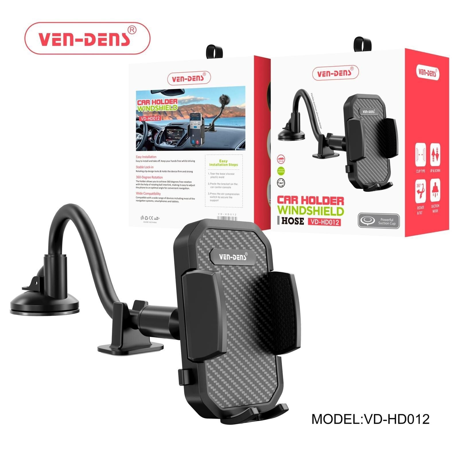 CAR HOLDER WIND SHIELD . PHONE HOLDER