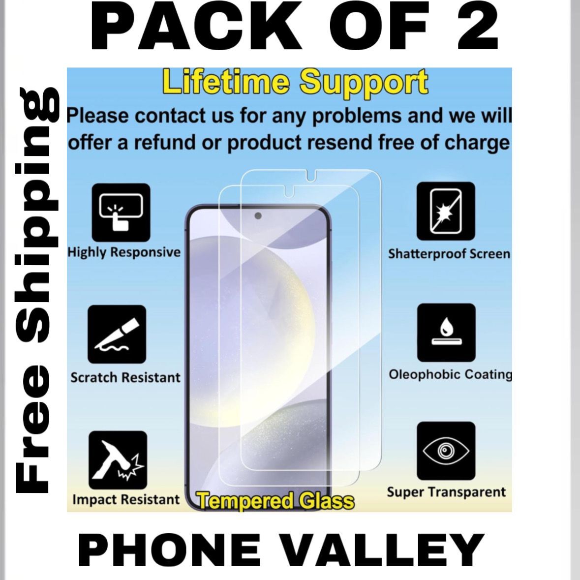 Screen Protector For Samsung A15 a25 A35 A05 A05s 5g Tempered Glass Cover