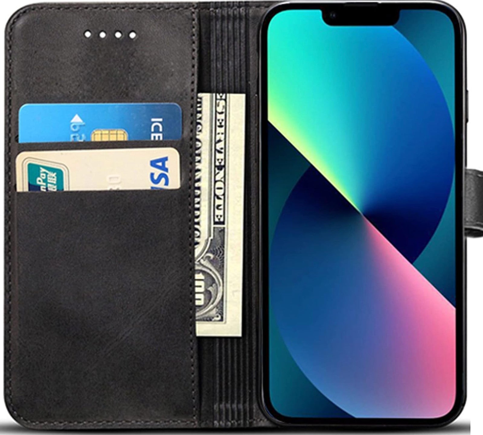 For Iphone 7 8 XS XR 11 12 13  14 15 16 17 PRO MAX Leather Wallet Book Case