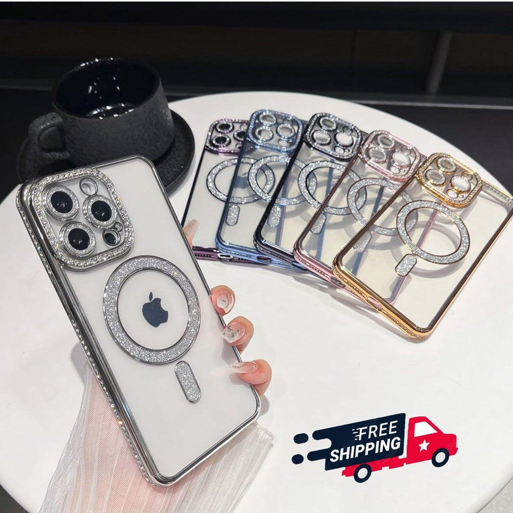 IPHONE 17  17AIR  17PRO 17 PRO MAX FANCY MAG BACK CASE GLITTER CASE